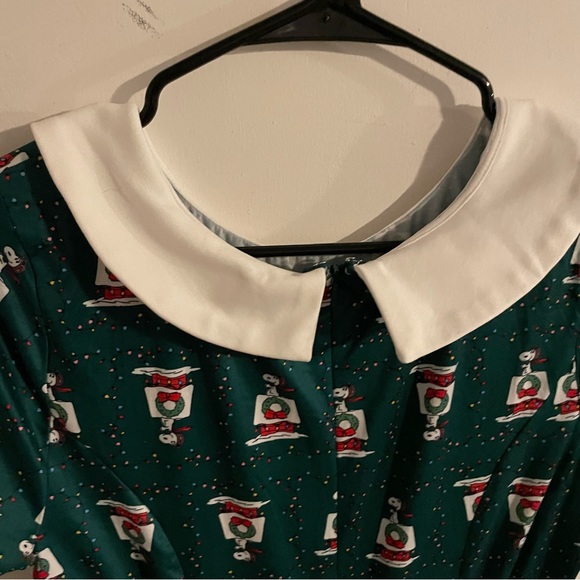 New Unique Vintage X Peanuts Christmas Dress - Picture 6 of 12